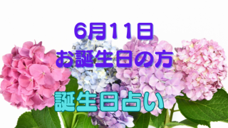 6月11日お誕生日の方 誕生日占い