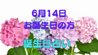 6月14日お誕生日の方 誕生日占い