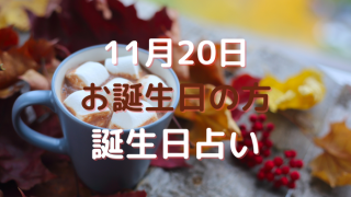 11月20日お誕生日の方の誕生日占い